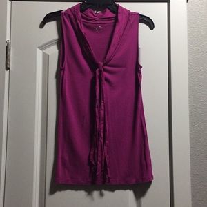 Loft fuschia colored tank size XS. Cute front tie